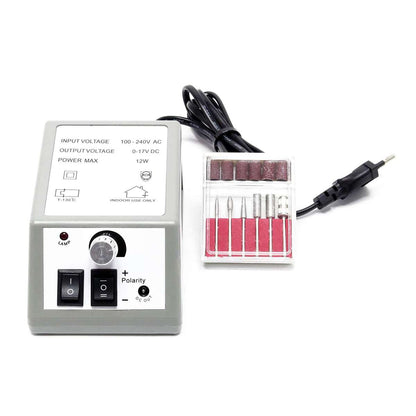 Set manicura y pedicura Almalux® profesional, Torno, fresadora, pulidora de uñas Lima eléctrica con 6 Cabezales