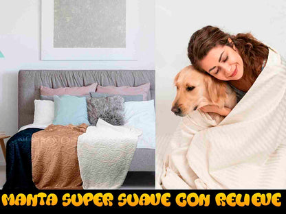 Manta super suave con relieve 220g