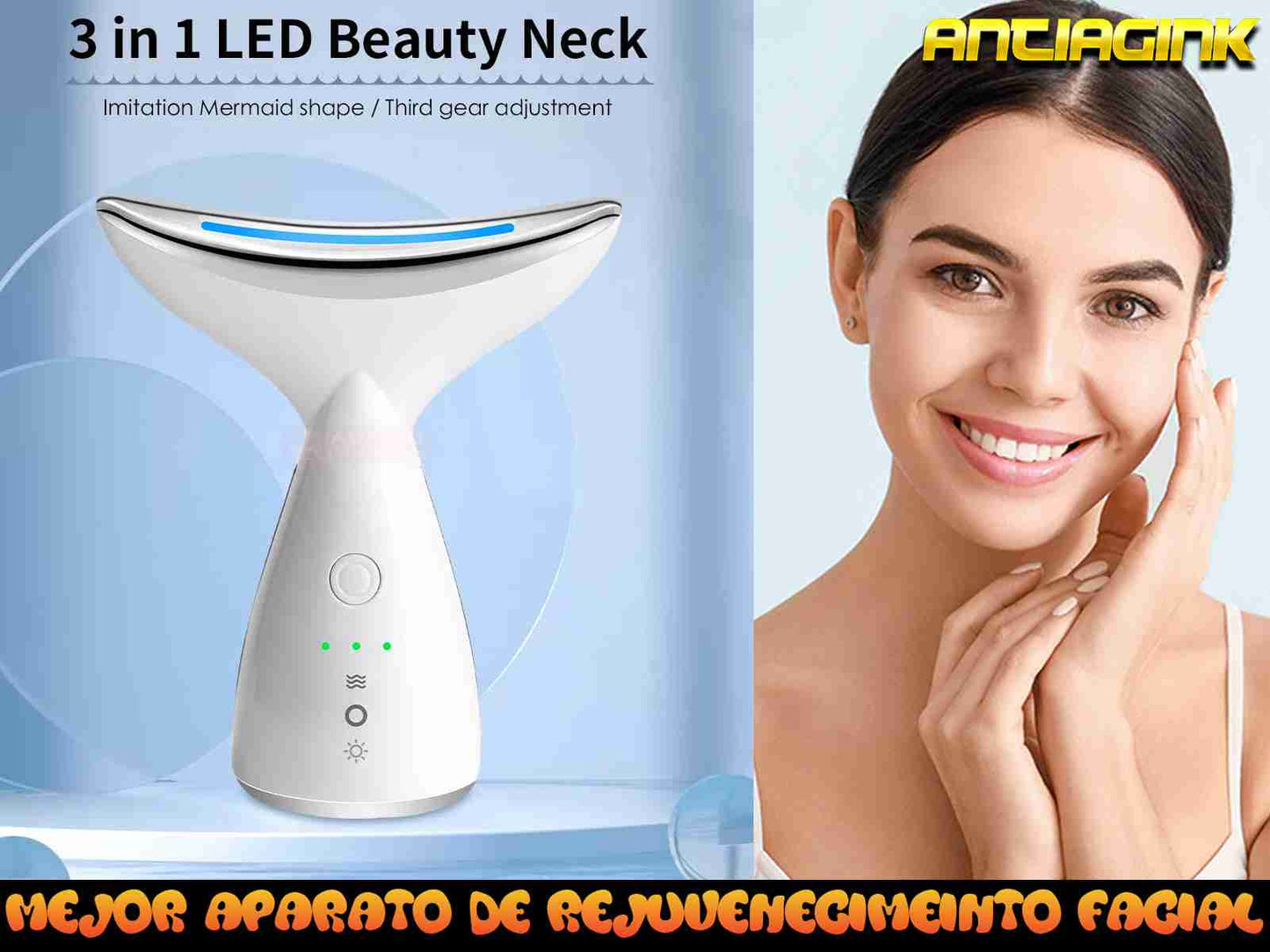 Masajeador de Cuello y Cara Antiarrugas Lifting