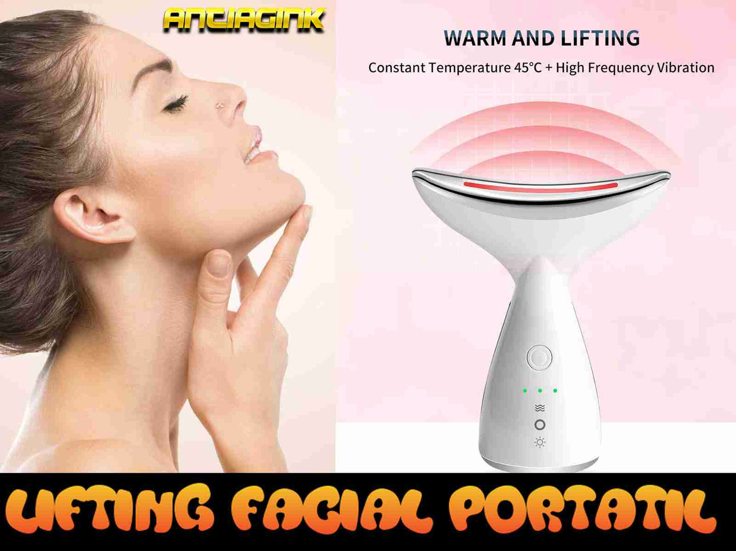 Masajeador de Cuello y Cara Antiarrugas Lifting