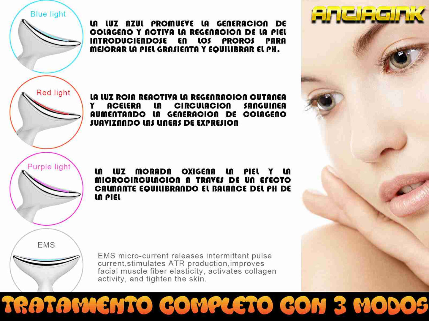 Masajeador de Cuello y Cara Antiarrugas Lifting