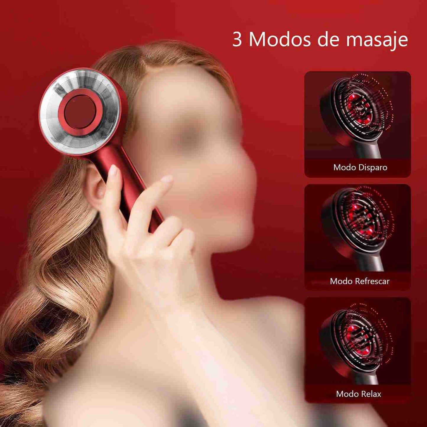 Cepillo Masajeador Almalux® XYT-0801 del Cuero Cabelludo con difusor de Serum ó Aceites