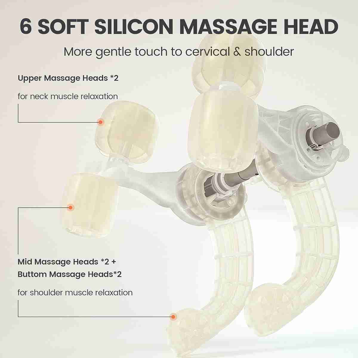 Masajeador de cuello Almalux® NeckMass -  Shiatsu para espalda -  hombros y cuello con calor -  masaje profundo en casa para relajación muscular