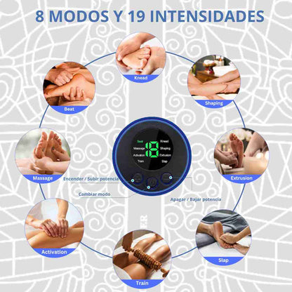 Masajeador de Pies Eléctrico Almalux® Electromagnético -  Masajeando los Puntos de Acupuntura