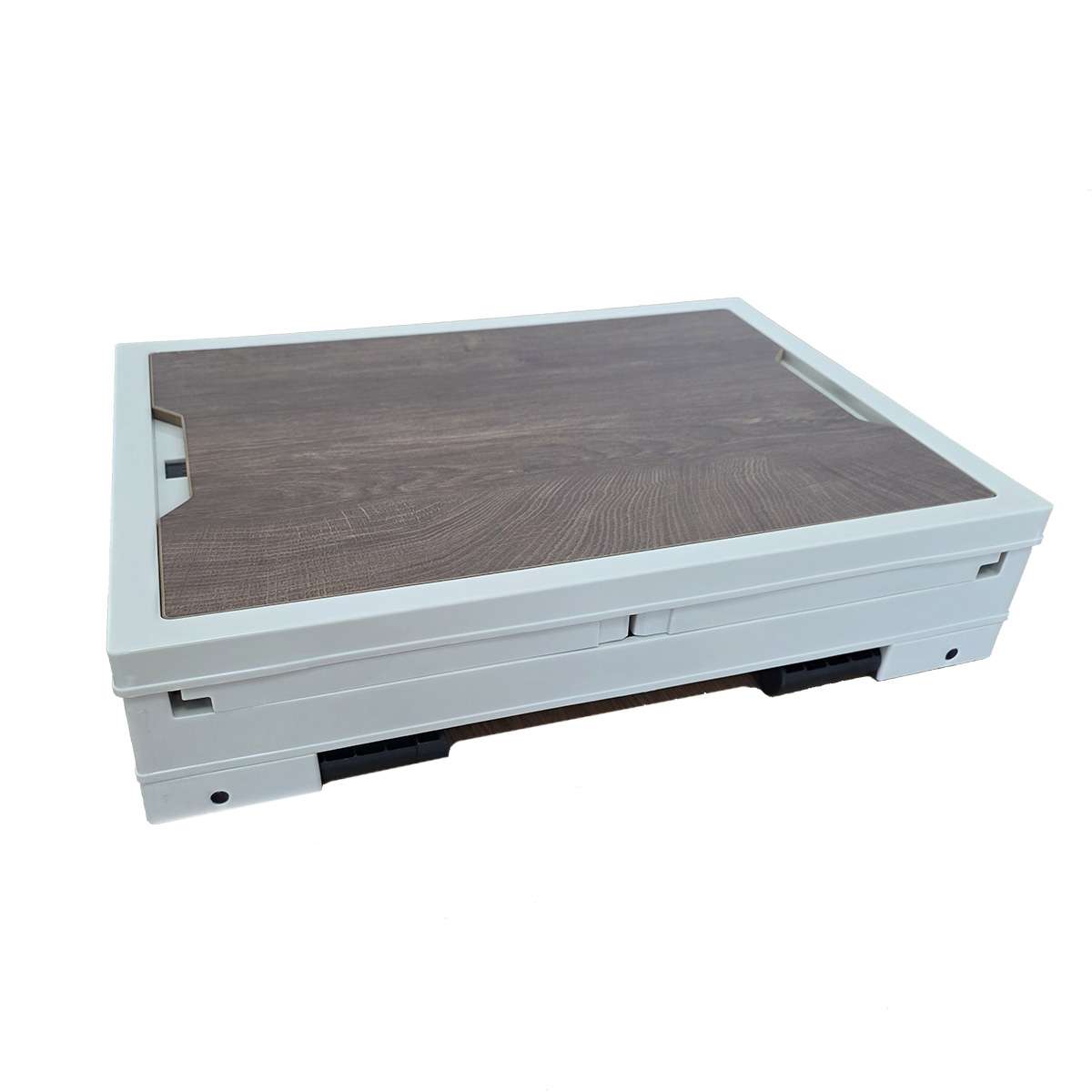 Mesa / Caja de Almacenaje Plegable Multifuncional Almalux® de 56L con Apertura en 4 Direcciones, para camping, hogar, coche, caravana y organización diaria