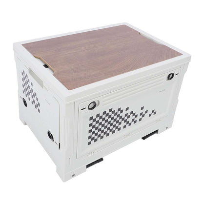 Mesa / Caja de Almacenaje Plegable Multifuncional Almalux® de 56L con Apertura en 4 Direcciones, para camping, hogar, coche, caravana y organización diaria