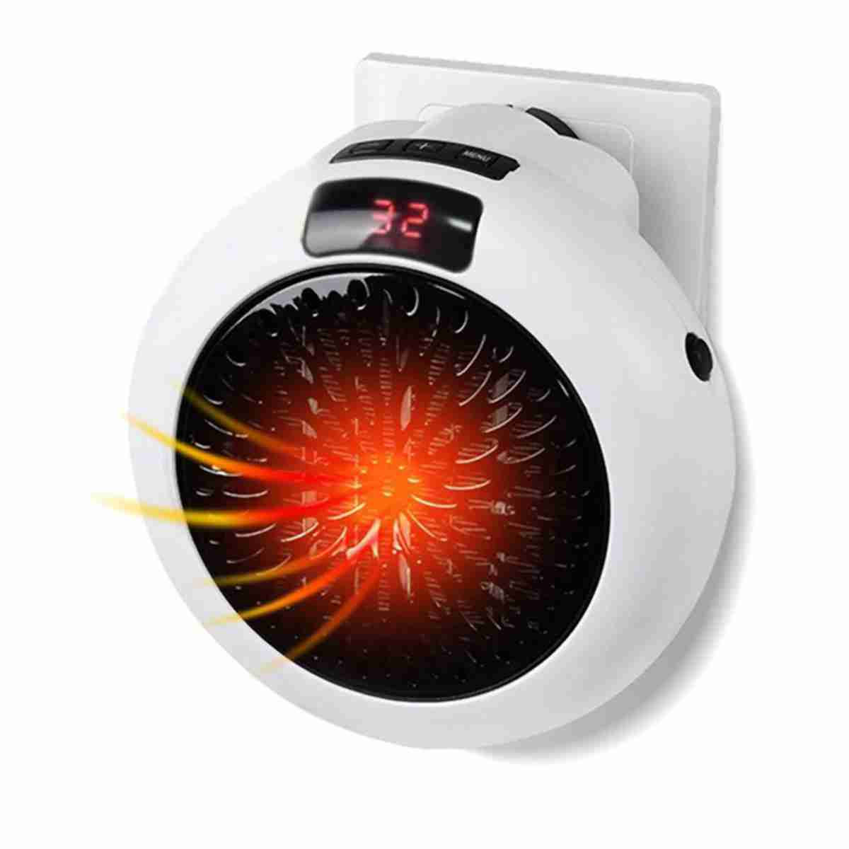 Calefactor Almalux® cerámico eléctrico de enchufe con mando