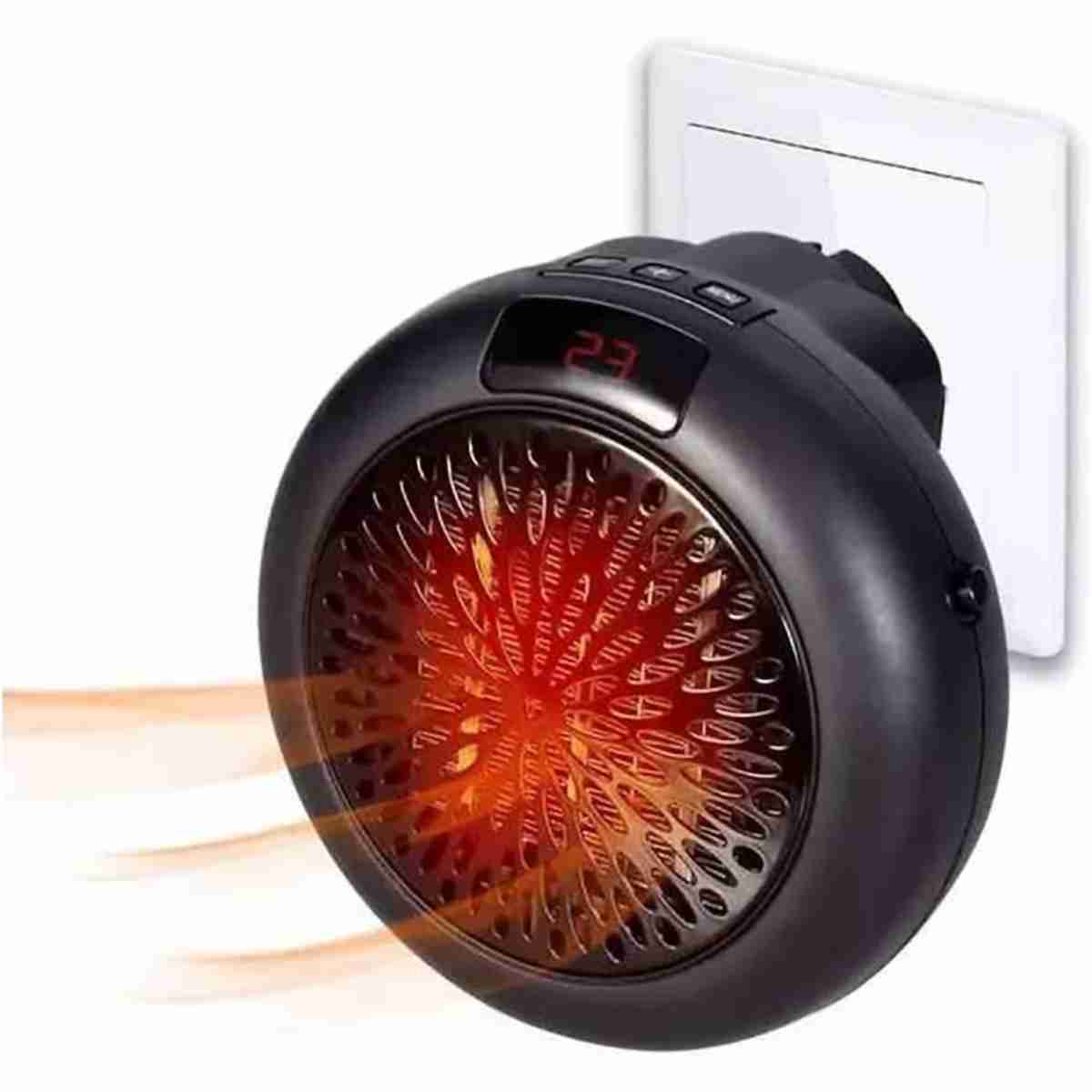 Calefactor Almalux® cerámico eléctrico de enchufe con mando