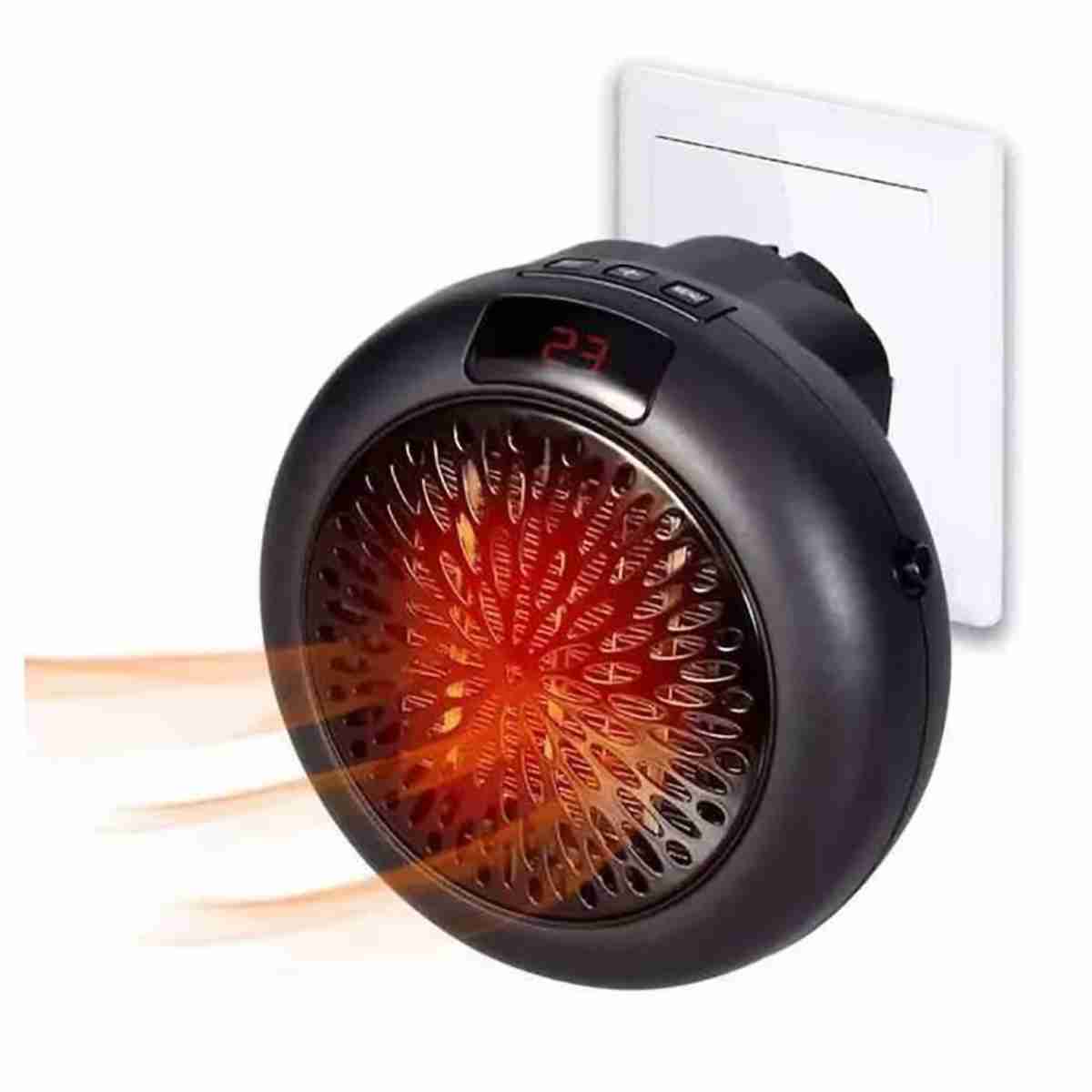 Calefactor Almalux® cerámico eléctrico de enchufe con mando