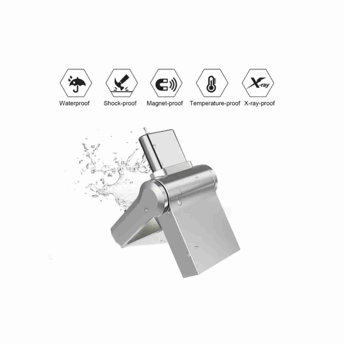 Mini PenDrive FlashDrive Memoria externa 128 Gb Almalux® de Metal OTG Tipo-C