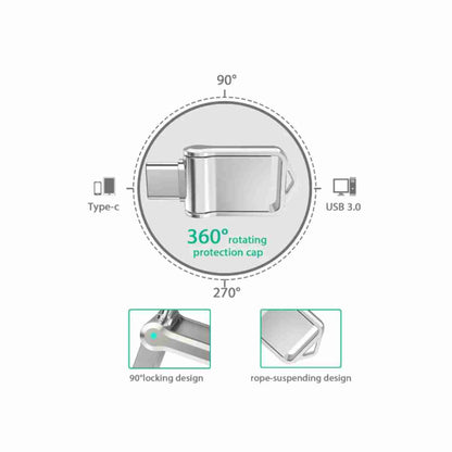 Mini PenDrive FlashDrive Memoria externa 128 Gb Almalux® de Metal OTG Tipo-C
