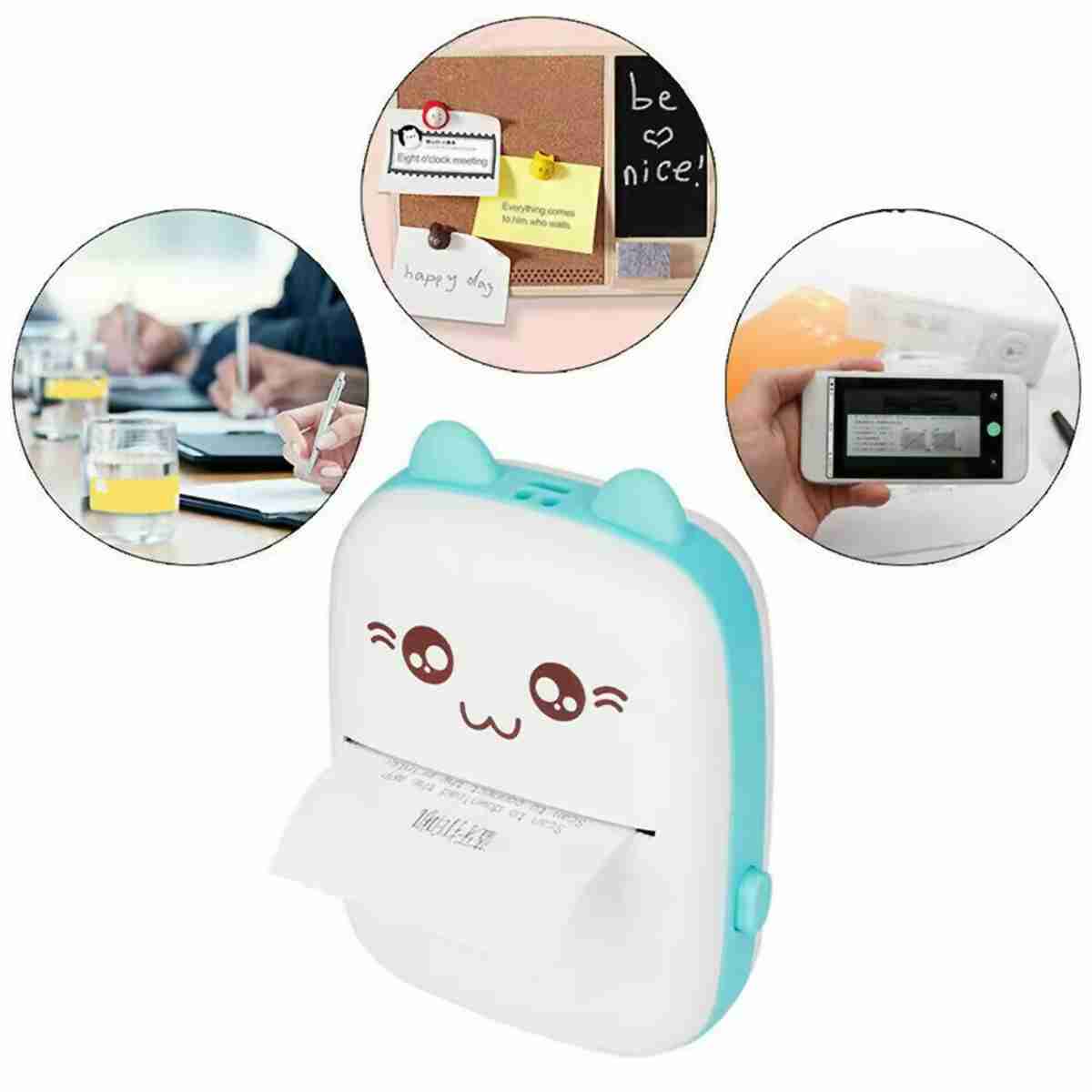 Mini Impresora Portátil Almalux® para Teléfono Móvil sin tinta -  Termica -  Bluetooth en Papel de recibo