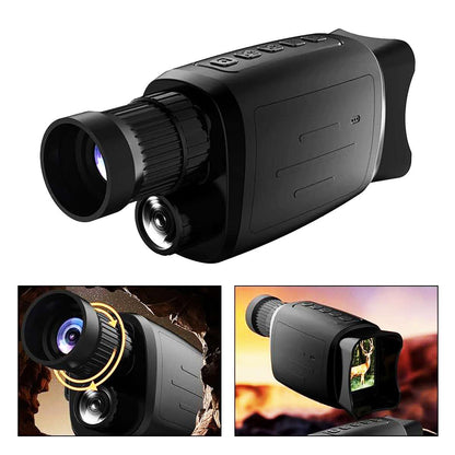 Monocular de Visión Nocturna Almalux® Nightvision 1080P con Infrarrojos, Zoom 16X y Pantalla Digital para Exterior