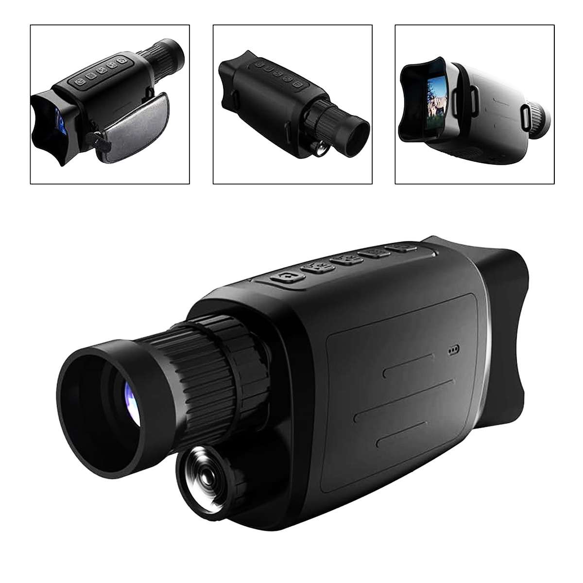 Monocular de Visión Nocturna Almalux® Nightvision 1080P con Infrarrojos, Zoom 16X y Pantalla Digital para Exterior