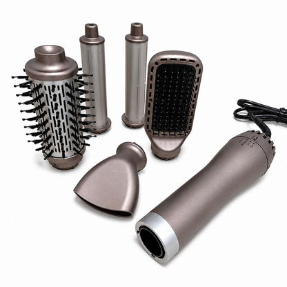 Cepillo Secador Moldeador Multifunción 5 en 1 Almalux® 900W con Rizadores efecto Coanda, Cepillos y Boquilla Concentradora