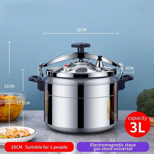 Olla a presión Almalux® de 3 ó 7 Litros, de aleación de aluminio con asas dobles apta para todo tipo de fuegos