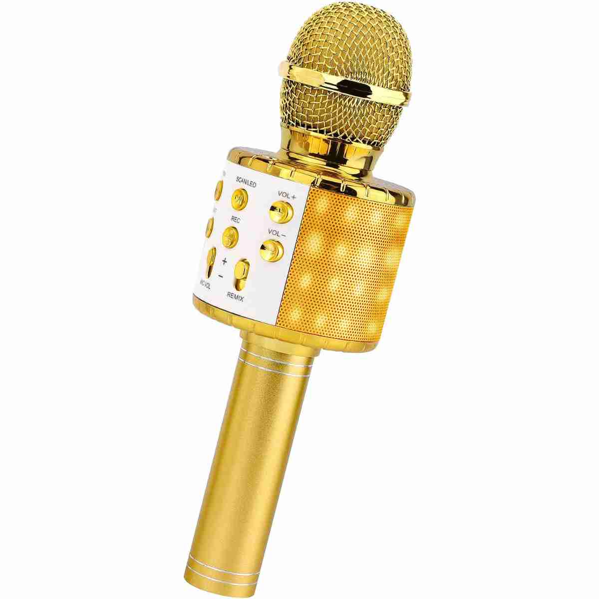 Micrófono Karaoke Bluetooth Almalux®  -  4 en 1 Microfono Inalámbrico Portátil para Niños -  Musica -  Función de Eco -  Compatible con Android -  PC