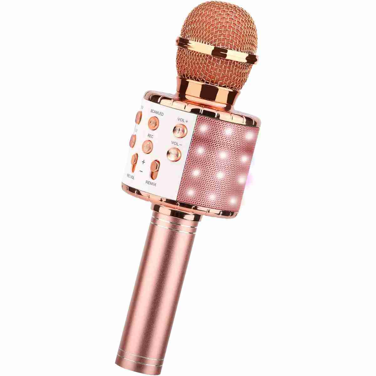Micrófono Karaoke Bluetooth Almalux®  -  4 en 1 Microfono Inalámbrico Portátil para Niños -  Musica -  Función de Eco -  Compatible con Android -  PC