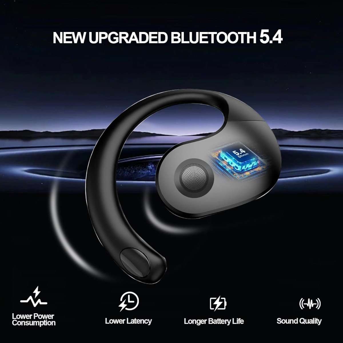 Auriculares Bluetooth Almalux® OWS-JM13 – Traductor de IA en Tiempo Real, Conducción Ósea, IPX5 y Bluetooth 5.4