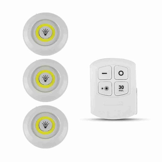 Pack de 3 luces Luz led Almalux® con control remoto para armario -  dormitorio -  librería -  despensa -  pasillo -  escaleras -  almacén -  bodegas