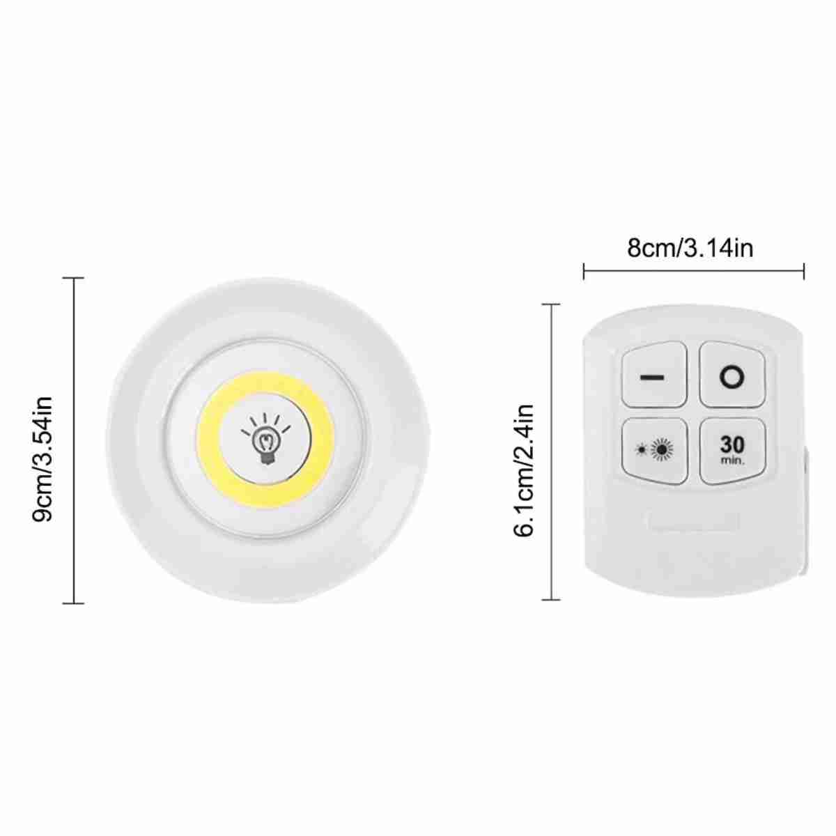 Pack de 3 luces Luz led Almalux® con control remoto para armario -  dormitorio -  librería -  despensa -  pasillo -  escaleras -  almacén -  bodegas