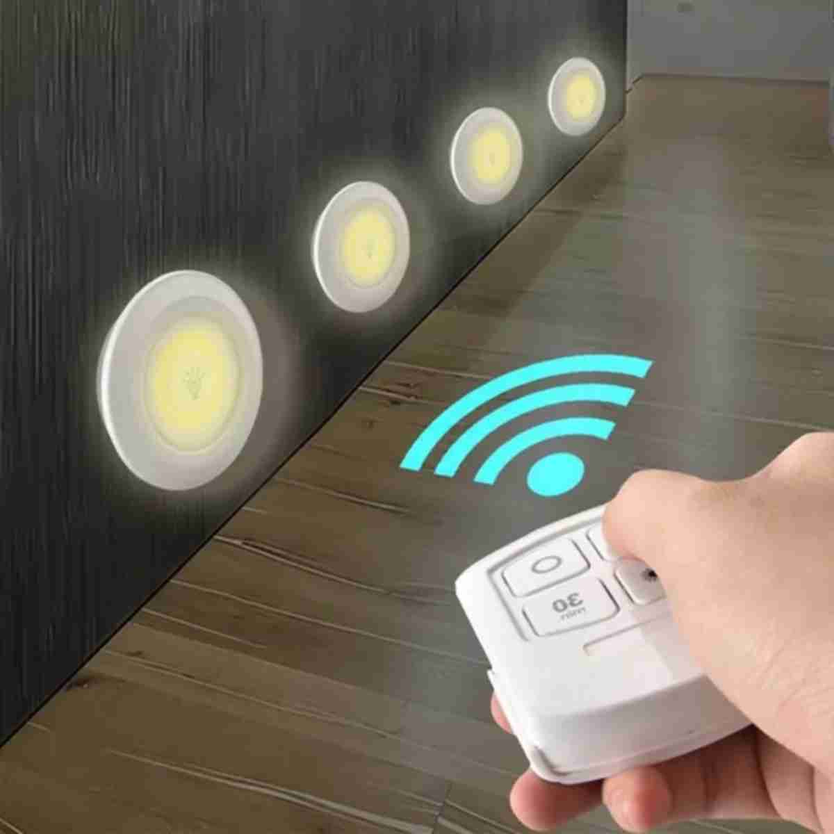 Pack de 3 luces Luz led Almalux® con control remoto para armario -  dormitorio -  librería -  despensa -  pasillo -  escaleras -  almacén -  bodegas
