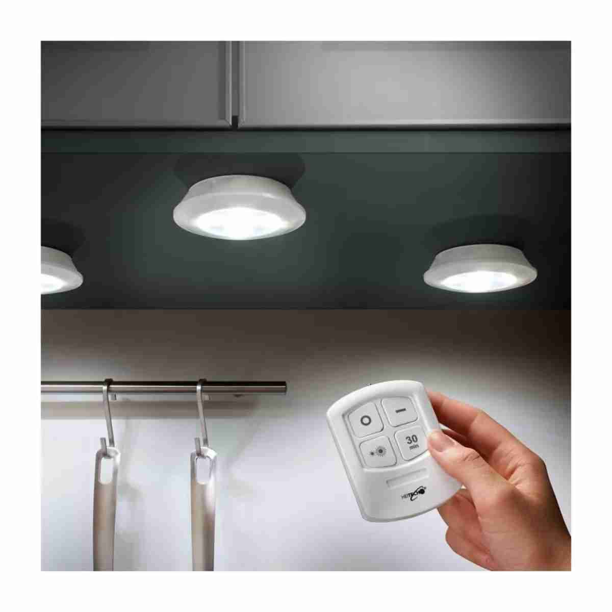 Pack de 3 luces Luz led Almalux® con control remoto para armario -  dormitorio -  librería -  despensa -  pasillo -  escaleras -  almacén -  bodegas