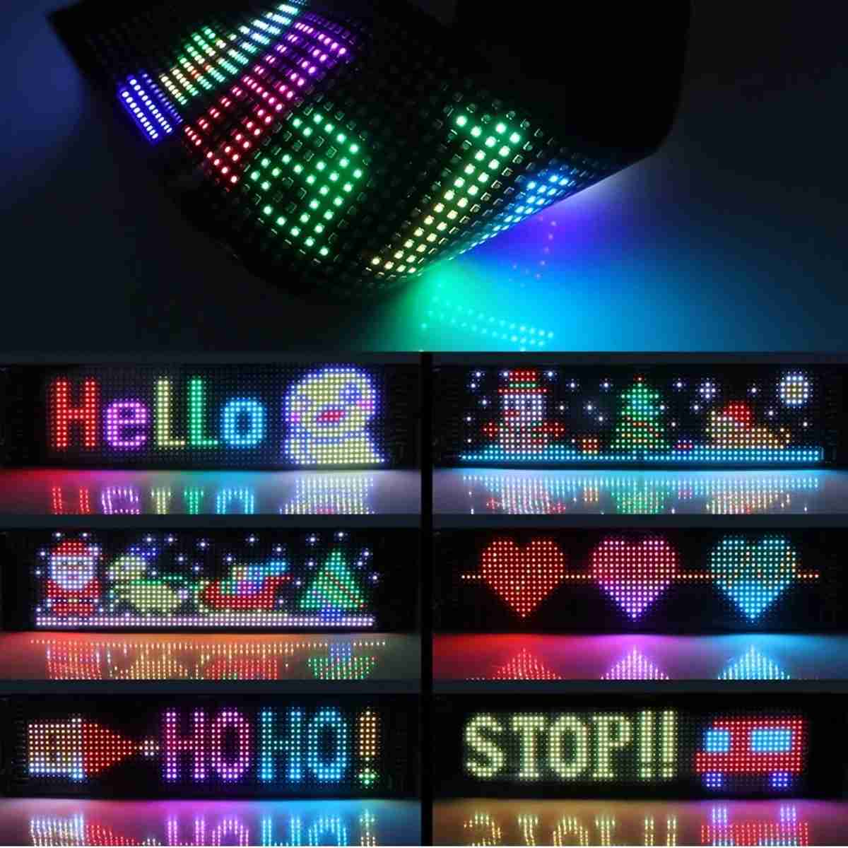 Panel Letrero LED / Pixels Flexible Almalux® programable -  Texto -  Animaciones -  Reloj -  Música -  etc