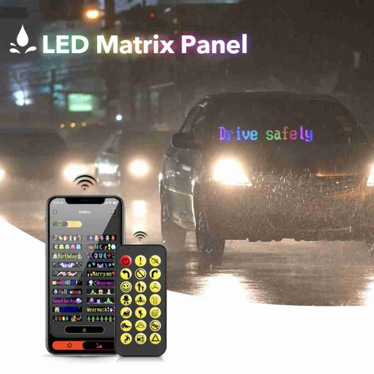 Panel Letrero LED / Pixels Flexible Almalux® programable -  Texto -  Animaciones -  Reloj -  Música -  etc