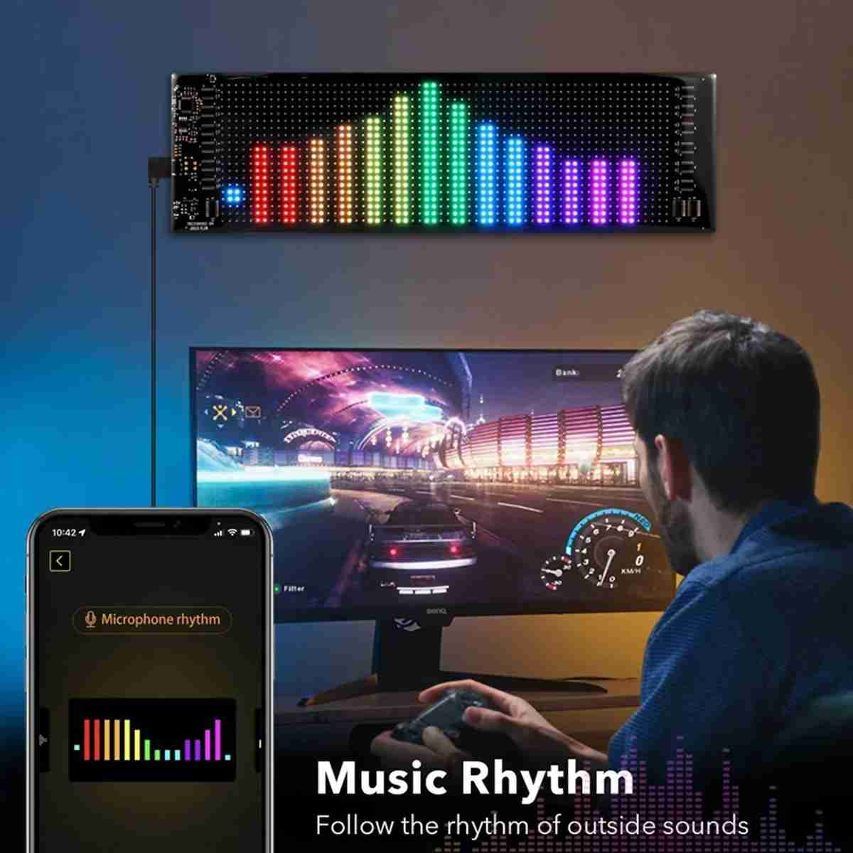 Panel Letrero LED / Pixels Flexible Almalux® programable -  Texto -  Animaciones -  Reloj -  Música -  etc