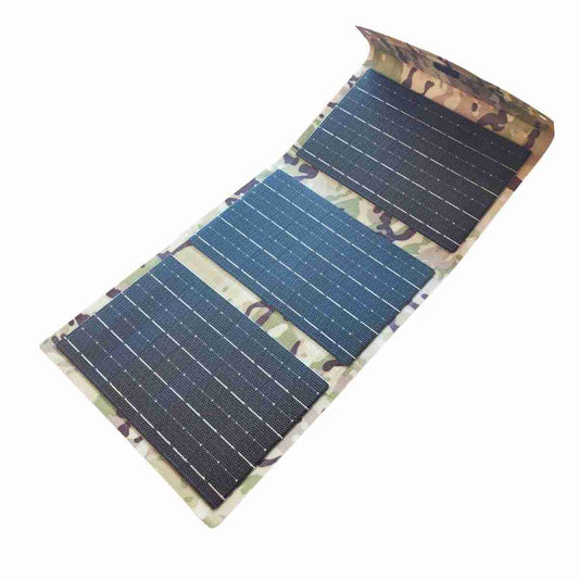 Panel solar plegable Almalux® de 18W con batería incorporada de 10000 MHz. 2 salidas USB (1A y 2.1A) y 1 entrada Tipo C