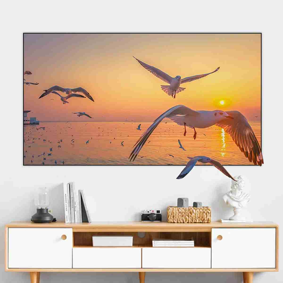 Pantalla para proyector Almalux® reflectante de alto brillo de 155x90 cm -  16:9 Pantalla de proyección de tela