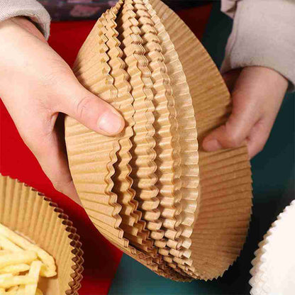 Papel de pergamino Almalux® para freidora de aire Redondo 150 Unidades 16 x 4.5 cm