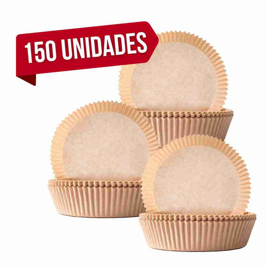 Papel de pergamino Almalux® para freidora de aire Redondo 150 Unidades 16 x 4.5 cm
