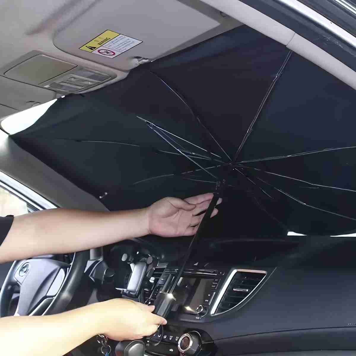 Parasol Para Coche Almalux® con Protección Solar Y Aislamiento Térmico -  Paraguas De Sombra Para Parabrisas Delantero