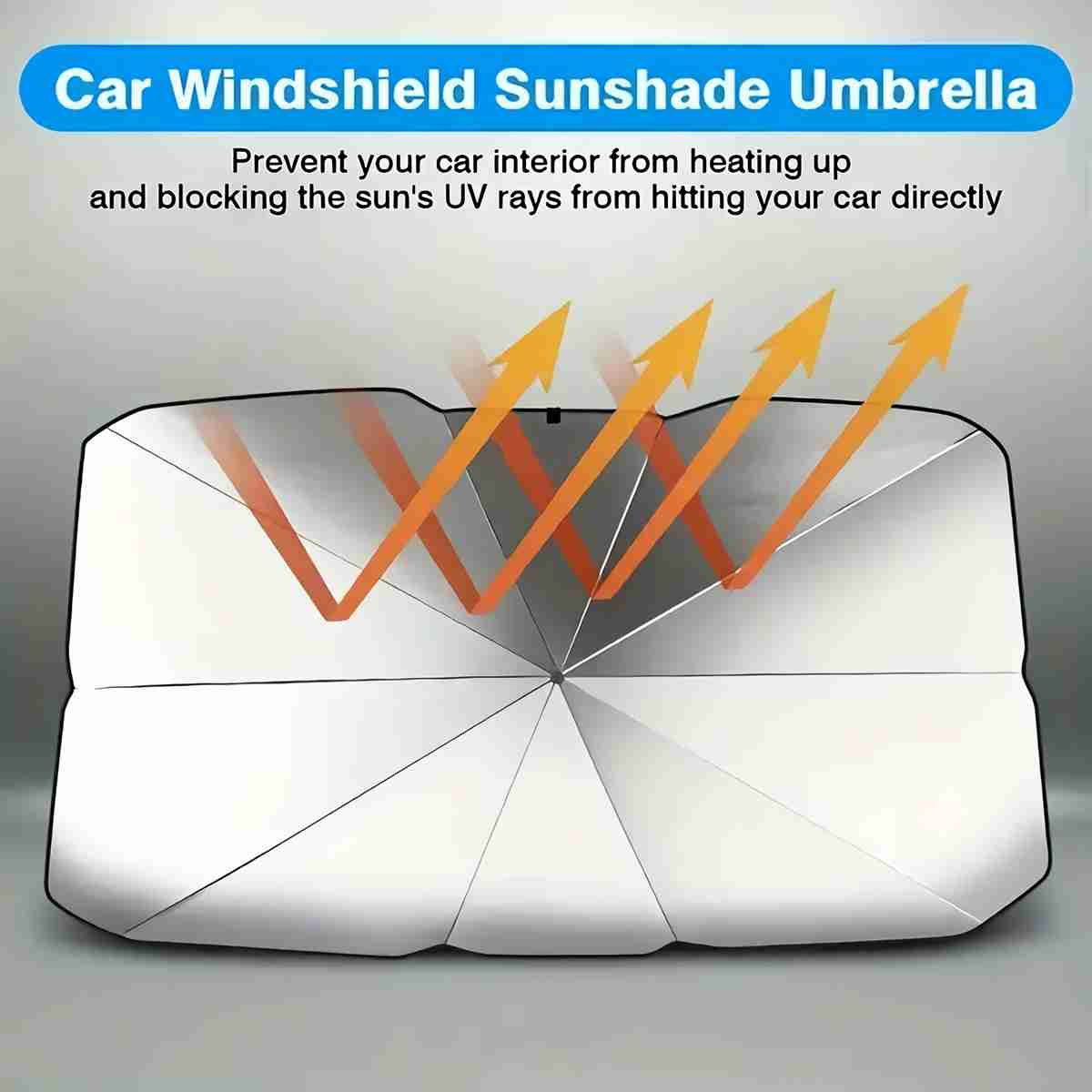 Parasol Para Coche Almalux® con Protección Solar Y Aislamiento Térmico -  Paraguas De Sombra Para Parabrisas Delantero