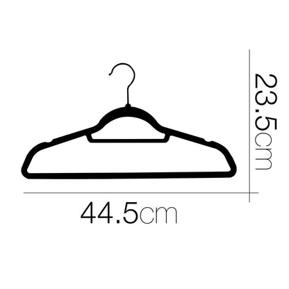 Perchas de Terciopelo Almalux® Negras Pack 8 Antideslizantes 44,5 x 23,5 cm