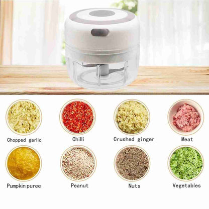 Mini Picadora Multifunción Recargable Almalux® de 250ml -  cuchillas de acero inoxidable -  30W