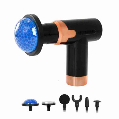 Pistola de masaje Almalux® con tecnología de compresión de calor ó frio -  Vibración de alta frecuencia -  6 cabezales