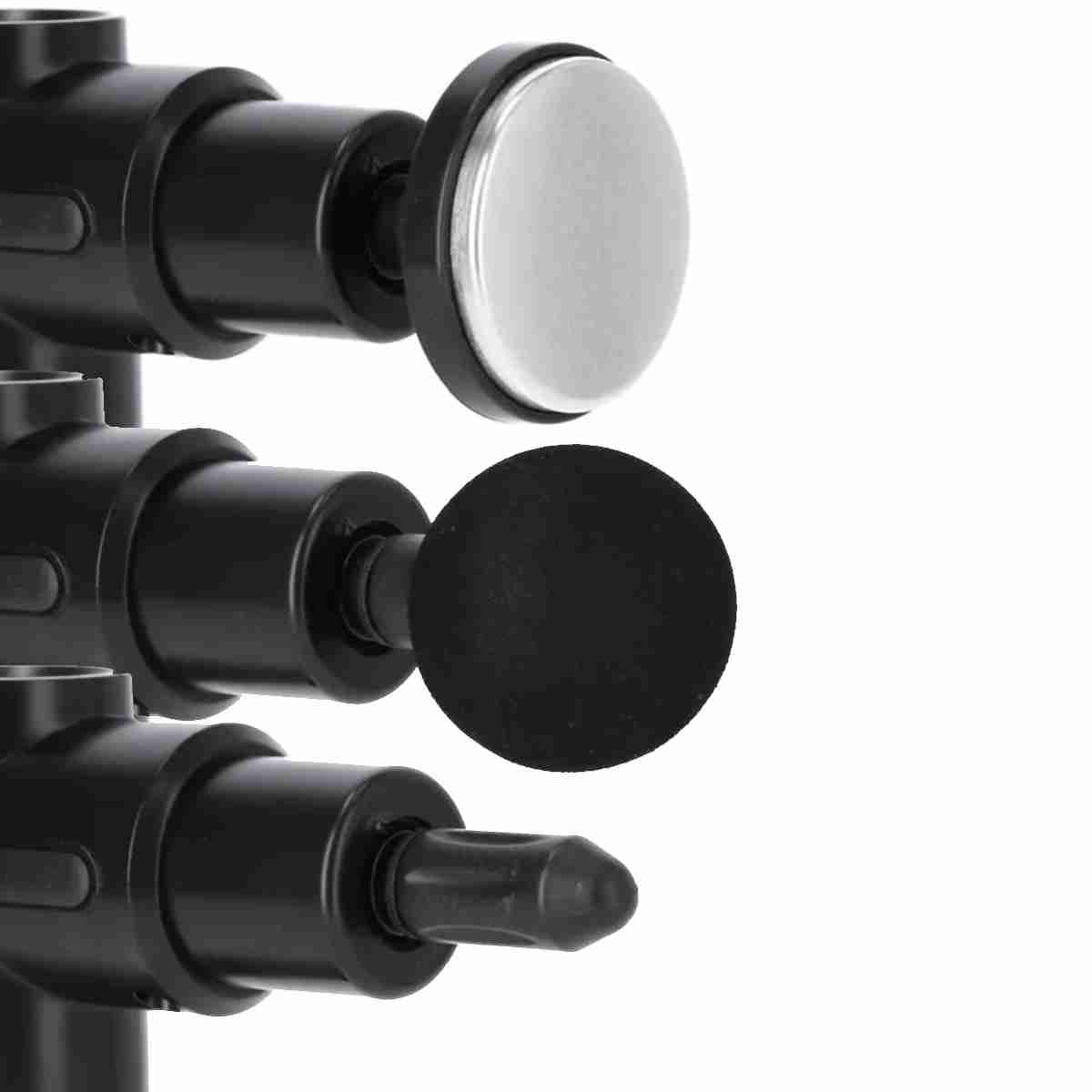 Pistola de masaje Almalux® con tecnología de compresión de calor ó frio -  Vibración de alta frecuencia -  6 cabezales