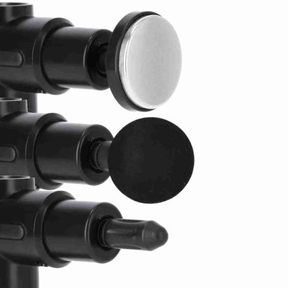 Pistola de masaje Almalux® con tecnología de compresión de calor ó frio -  Vibración de alta frecuencia -  6 cabezales