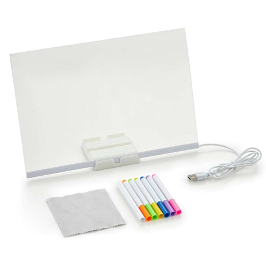 Pizarra de Escritura Led Almalux® con 7 Rotuladores de Colores para Mensajes, Dibujos, etc
