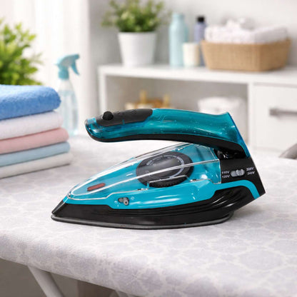 Plancha de Viaje Almalux® 1100W Plegable con Vapor Vertical, Suela Antiadherente de Teflón, Voltaje Dual y Depósito 9 ml Compacta y Portátil
