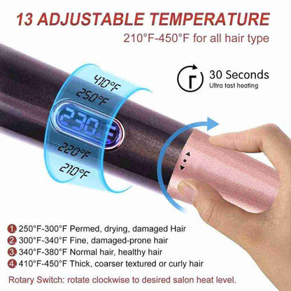 Plancha de Pelo Profesional Ondulador de Cerámica Tormalina Almalux®