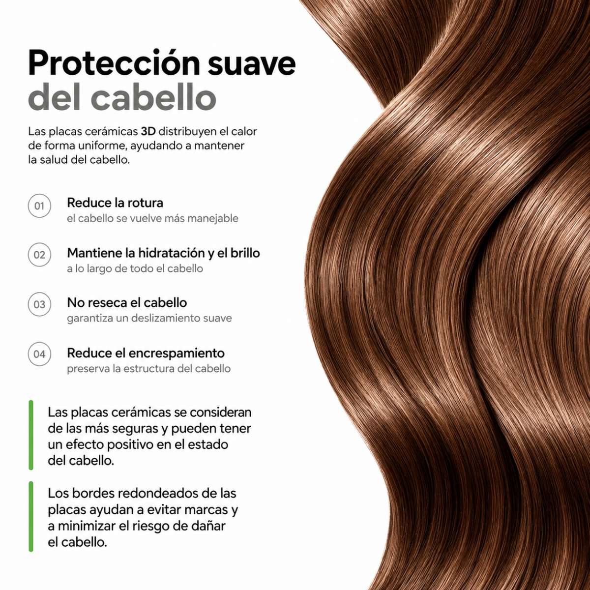 Plancha de Pelo Profesional Almalux® HLQ-006 - Placas Cerámicas 3D, Control Digital con Pantalla LED (150°C - 230°C), Calentamiento Rápido en 30s para Queratina, Nanoplastia, Alisado y Ondas