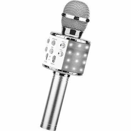Micrófono Karaoke Bluetooth Almalux®  -  4 en 1 Microfono Inalámbrico Portátil para Niños -  Musica -  Función de Eco -  Compatible con Android -  PC
