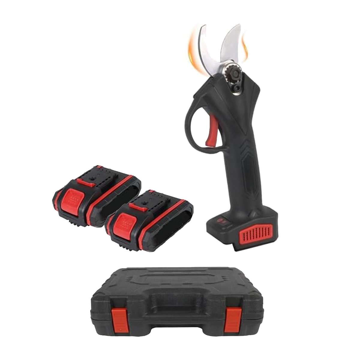 Tijera de Podar Eléctrica Almalux® 48V con 2 Baterías, Podadora Inalámbrica Profesional para Ramas, Plantas, Árboles y Jardinería