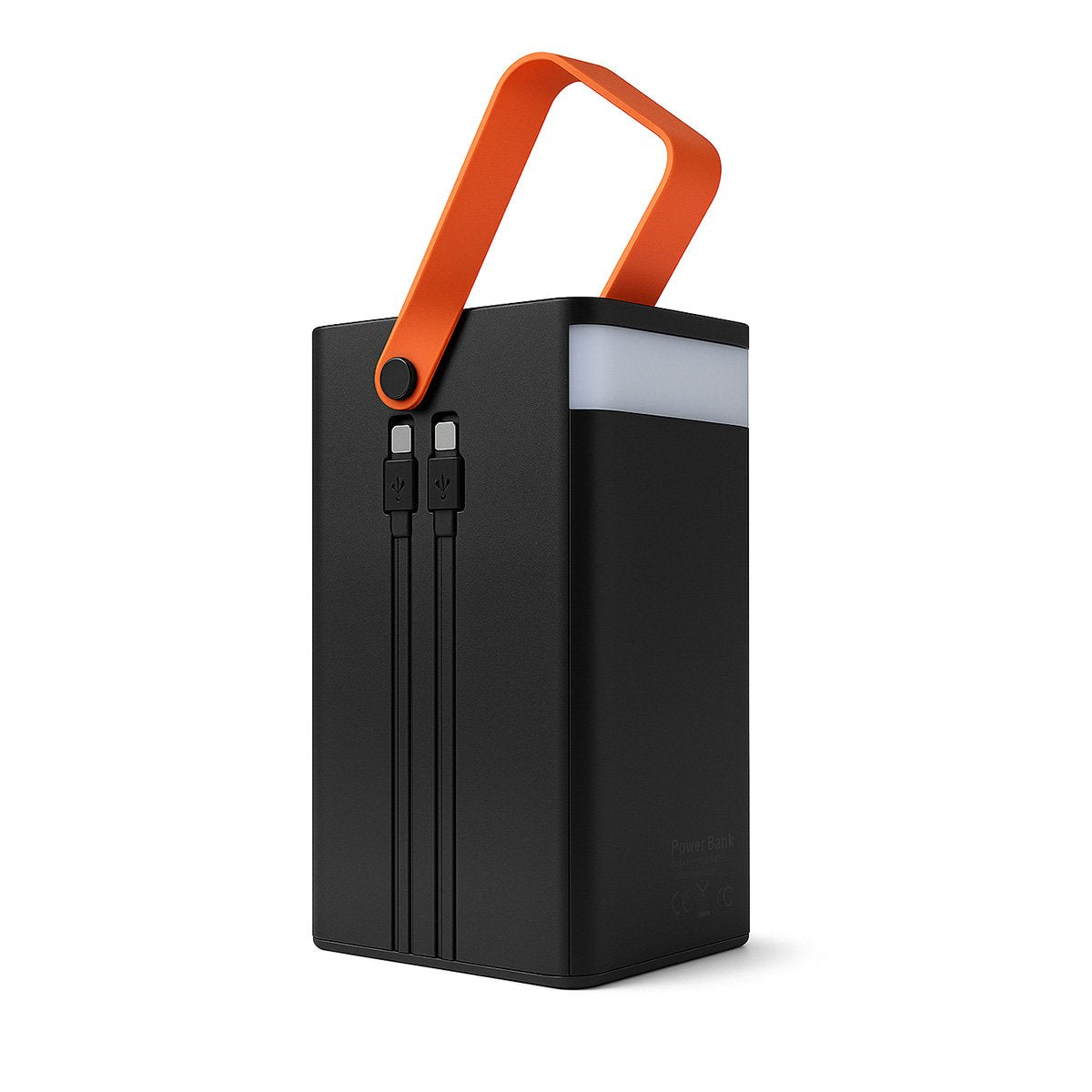 PowerBank Almalux® de 100.000 mAh – Carga Rápida 22.5W, 4 USB-A, 2 Cables Integrados (USB-C y Lightning), 3 Puertos Adicionales, Pantalla LED y Linterna