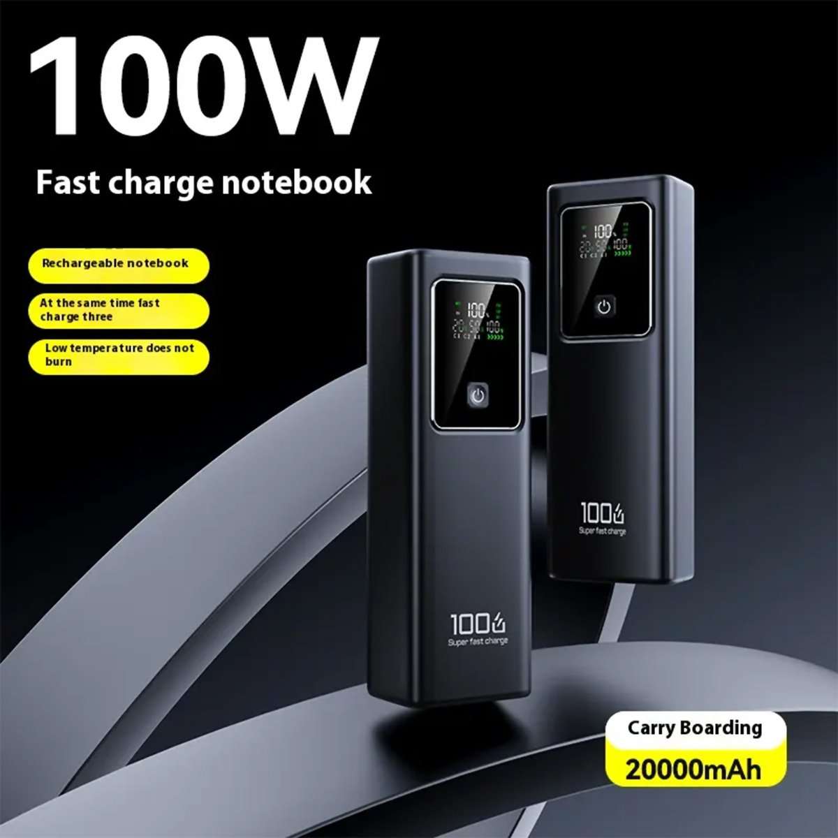 PowerBank 20.000 mAH y 100W Almalux®, Cargador , Batería Externa de Carga Súper Rápida