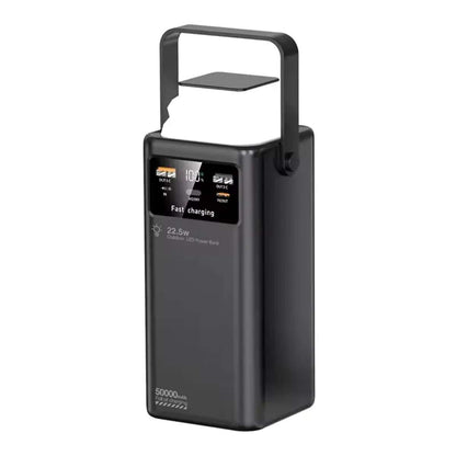 PowerBank 50.000mAh Almalux®, Banco de energía, Cargador Portátil, 22.5W con carga rápida y Luz Led incorporada
